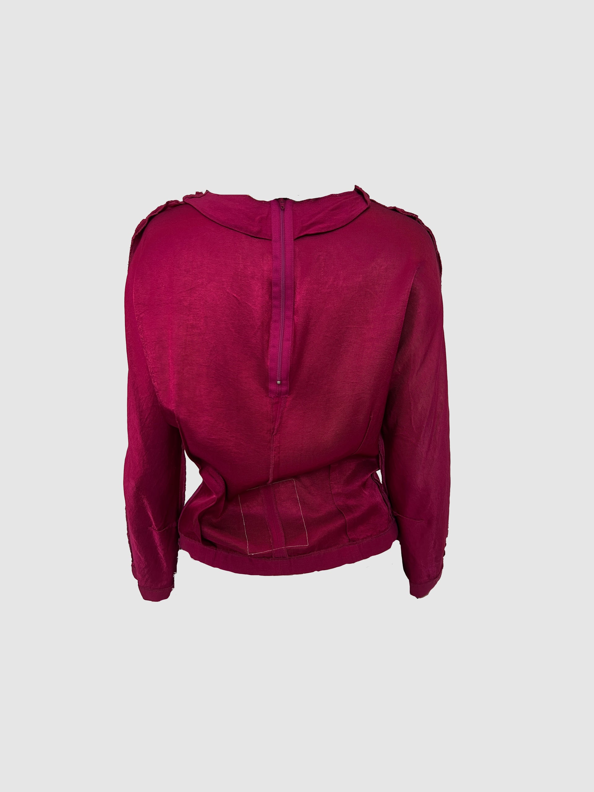 Maison Margiela "Reproduction d'une serie d'interieurs de vetements" 1998 l/s top with zippers - Size IT 42 new