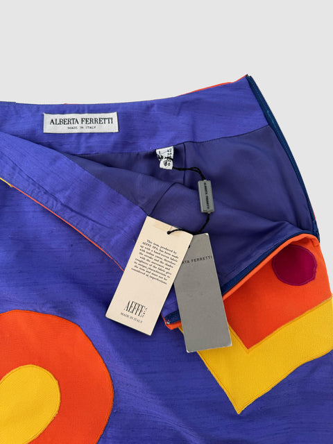 Alberta Ferretti Spring 2014 silk skirt - New with tag