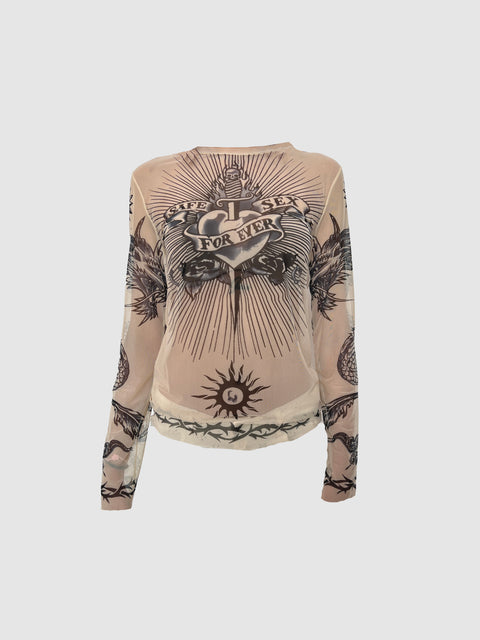 Jean Paul Gaultier iconic Safe Sex Forever S/S 1996 top - New with tag