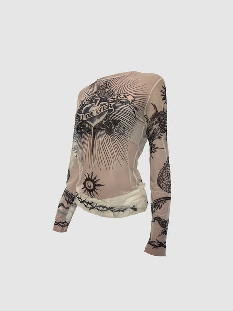 Jean Paul Gaultier iconic Safe Sex Forever S/S 1996 top - New with tag