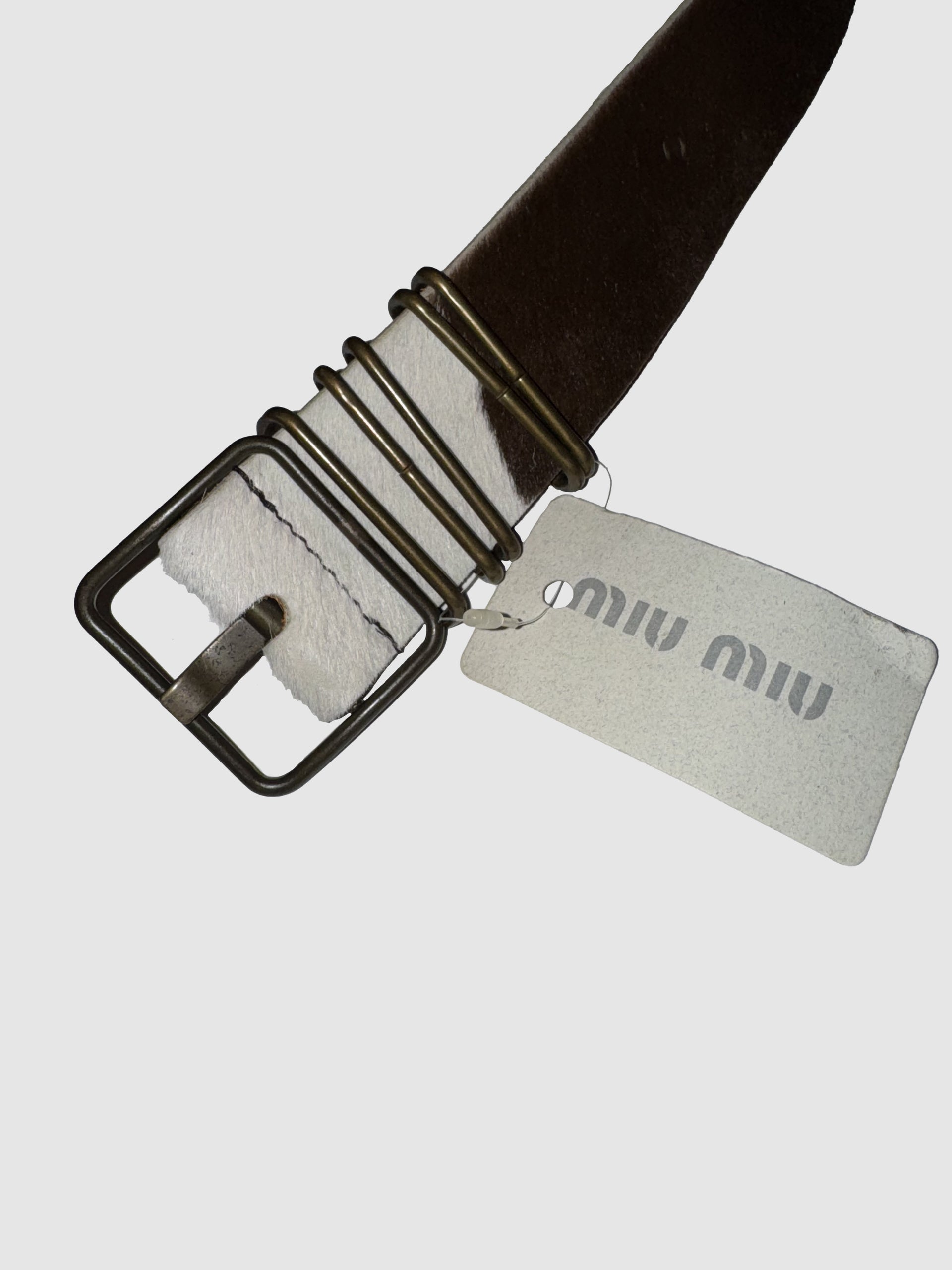 Miu Miu F/W 2002 pony hair belt - New with tag