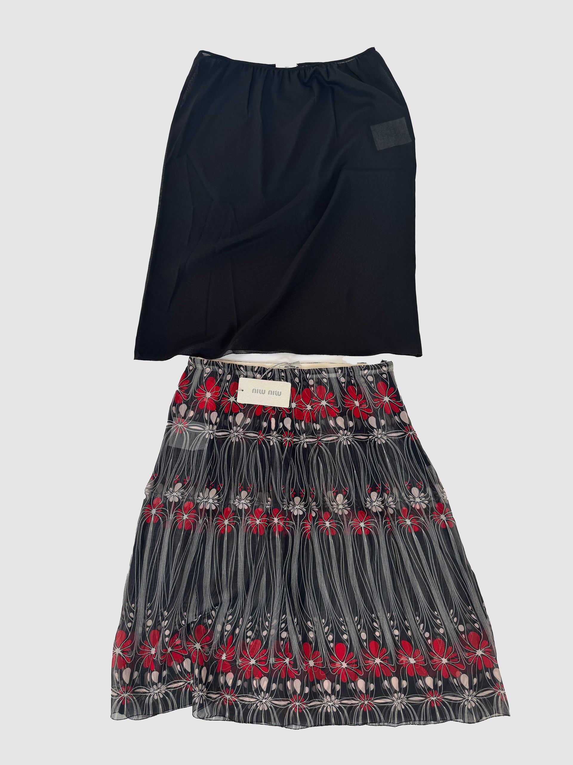 Miu Miu F/W 2001 silk skirt - New with tag